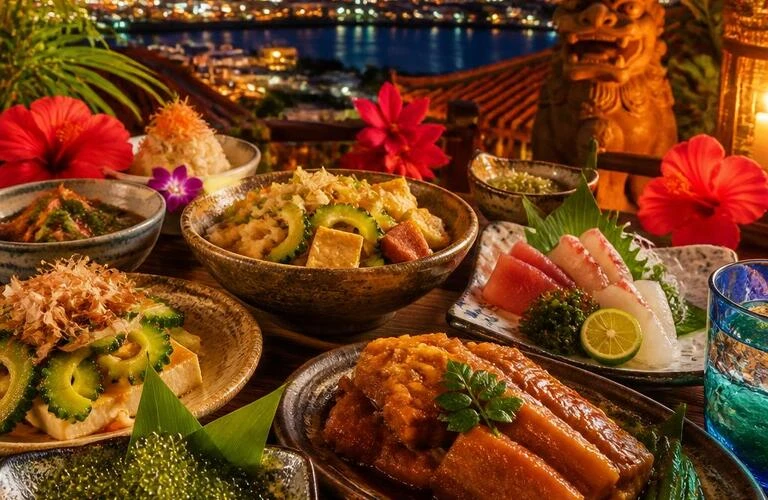 名護市の夜を彩る本格沖縄料理！